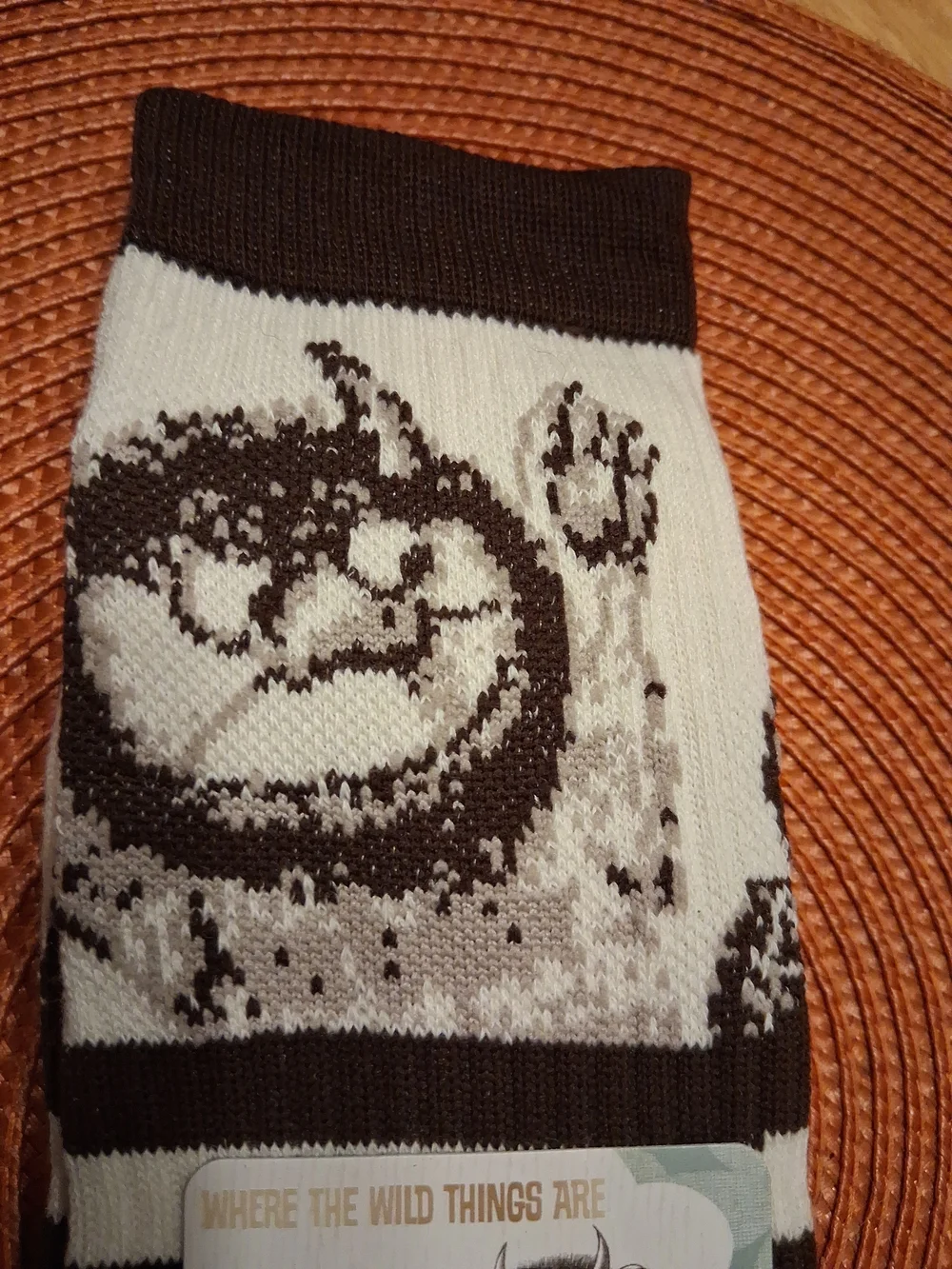 Where The Wild Things Are Men's Shoe Size 6.5-12.5 Casual Crew Socks NWT